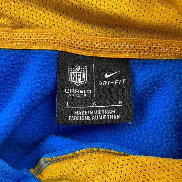 Los Angeles Chargers Hoodie Mens Large Blue Nike Onfield Dri-Fit Pullover NFL - Picture 8 of 11